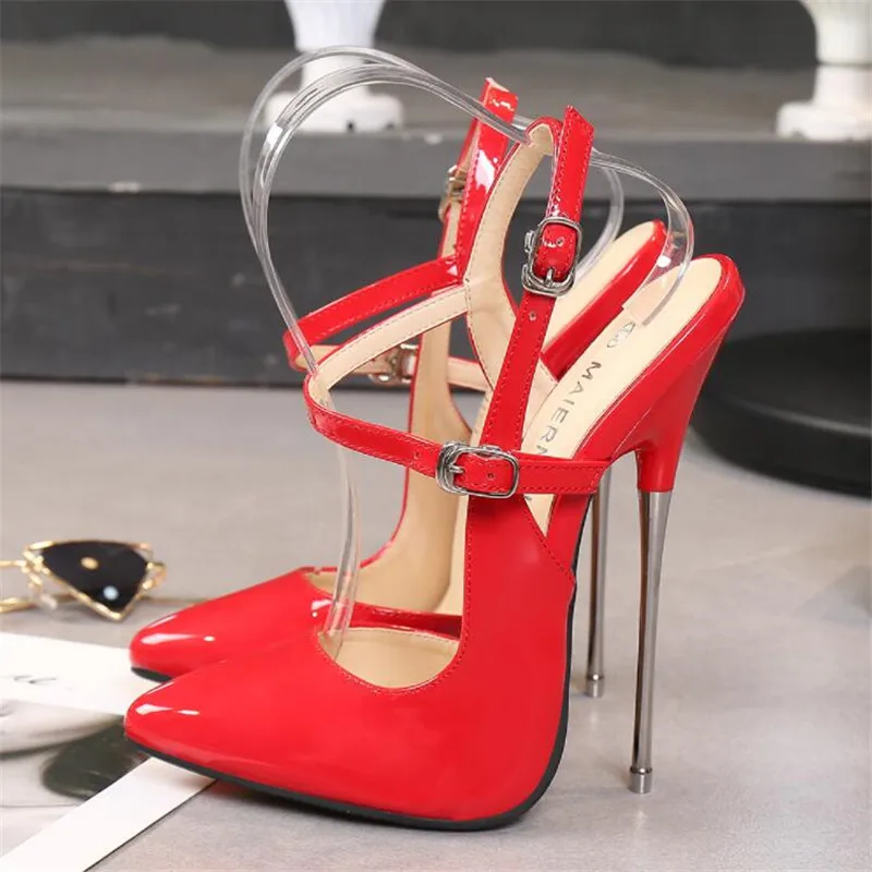Женские босоножки на высоком каблуке красные туфли из сетчатой ткани тонкий