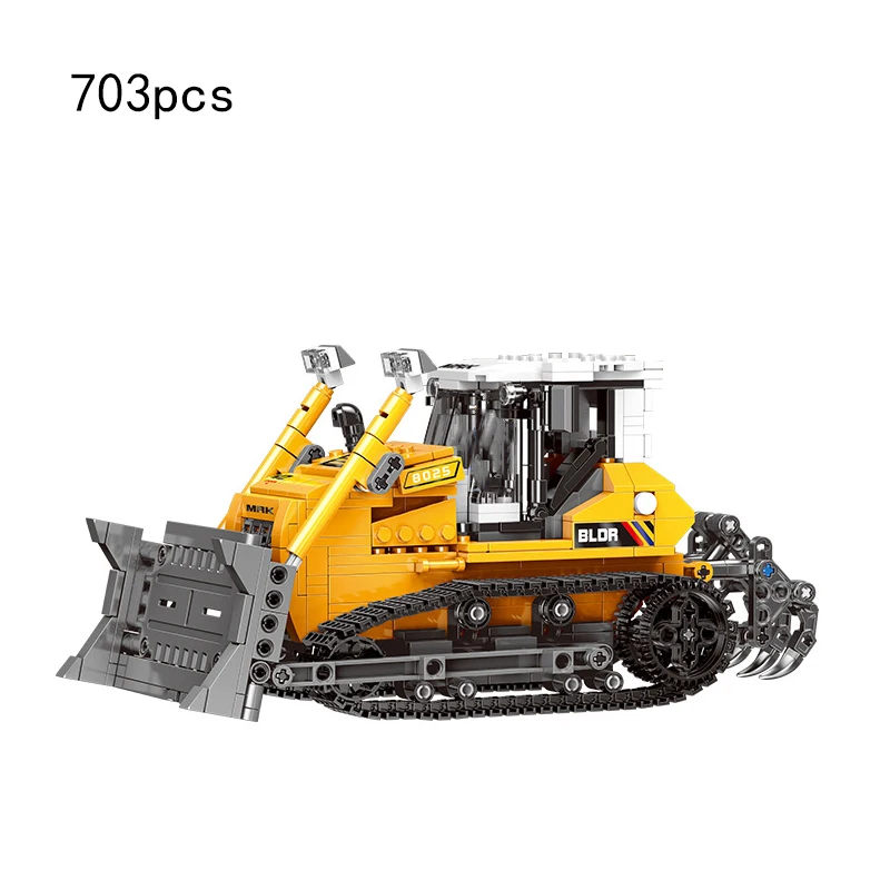 

City Vehicle Engineering Building Block High-tech crane Compatile Excavator Bulldozer Truck Model educational Brick Toy for kid