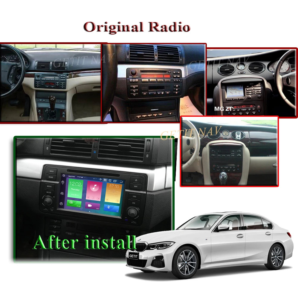 Автомагнитола на Android 10 с GPS-навигацией для BMW E46 M3 Rover 75 Coupe 318/320/325/330/335 | Автомобили и