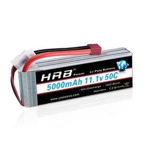 Аккумулятор HRB 3S Lipo, 11,1 В, 5000 мАч, разъем 50C xt60 для осевых радиоуправляемая автомодель трагги Traxxas, гоночных танков, самолетов, дронов, вертолетов, лодок