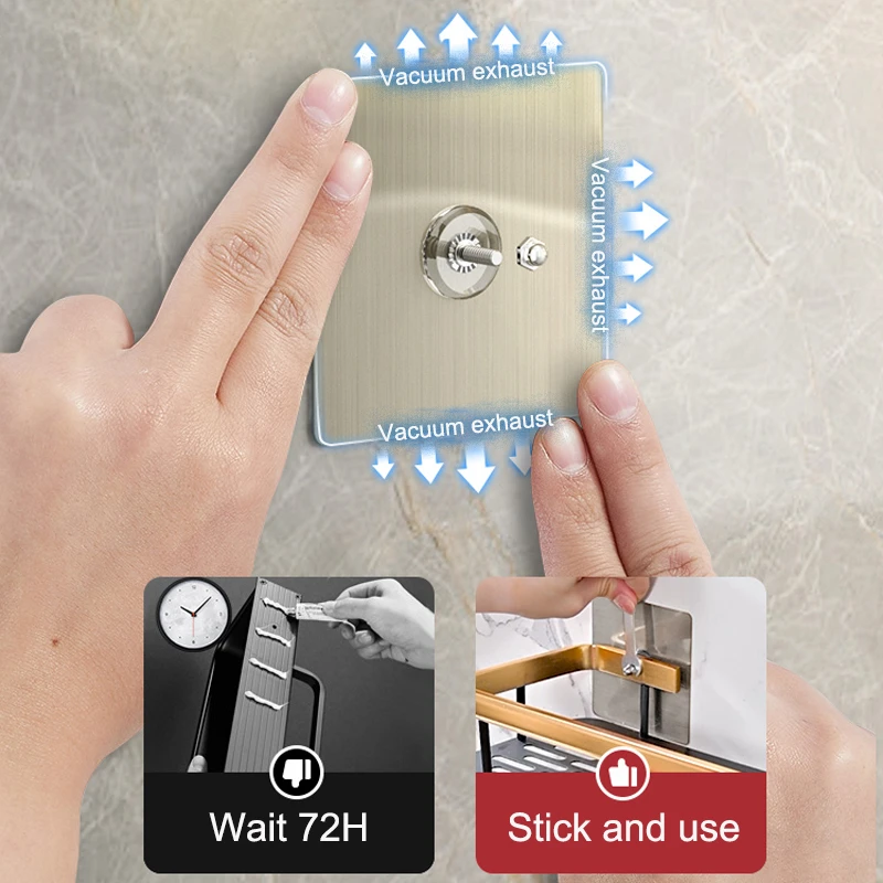 punch free wall mounted gold black bathroom shelf shelves shampoo shower storage rack hook organizer bathroom hardware set free global shipping