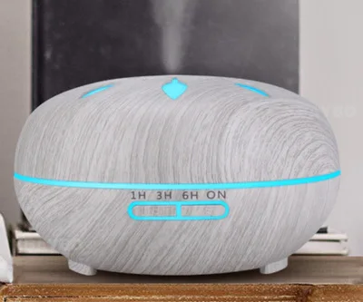 

Ultrasonic Wood Grain Humidifier Essential Oil Aromatherapy 550ML Home Colorful Aromatherapy Lamp Office Family Living Room