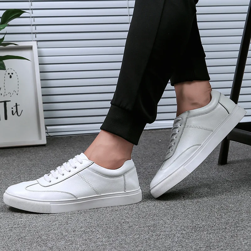 

Men Shoes Summer Casual genuine Leather Flat Shoes Lace-up Low Top Male lace up Sneakers Tenis Masculino Adulto Shoes men