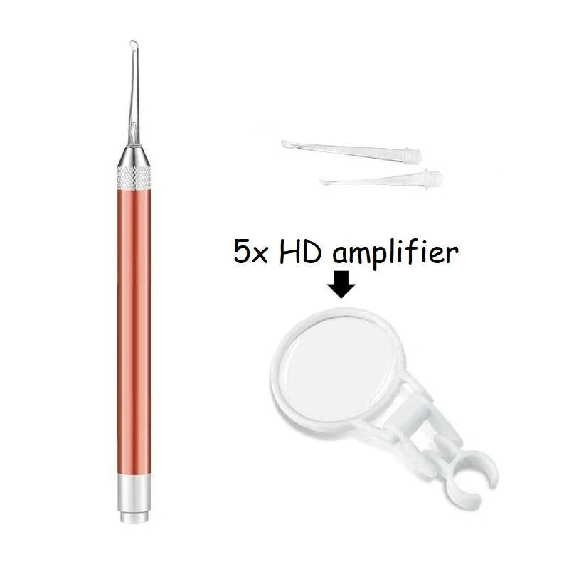 

Light LED Flash Light Ear Cleaning Tools Baby Ear Spoon Ear-pick Wax Remover Pick Earpick Clean Ears Cares With Magnifying Glass