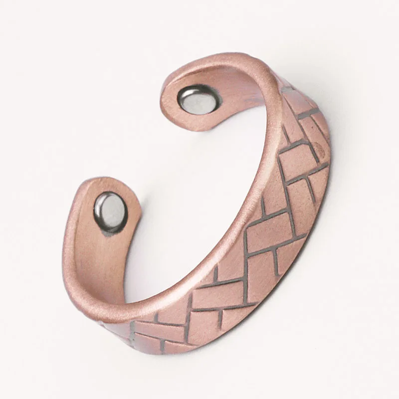 Модное классическое медное регулируемое кольцо с цветком сливы для мужчин и