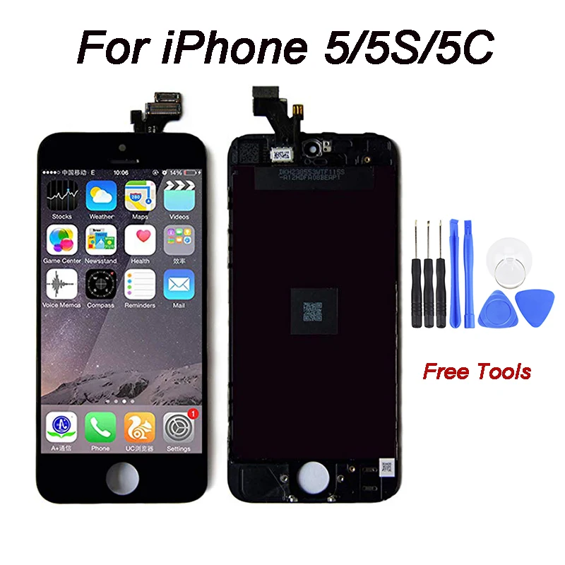 ЖК дисплей для iPhone 5 5s сенсорный экран сменный дигитайзер в сборе 6c без мертвых