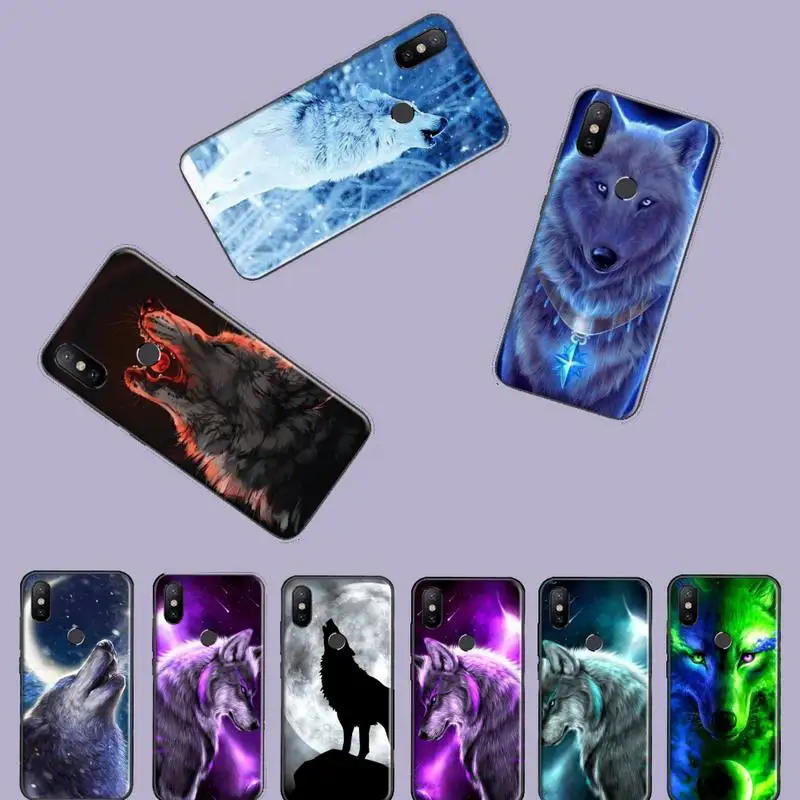 Чехол RuiCaiCa с ужасными животными Волками черный мягкий чехол для телефона Xiaomi Redmi