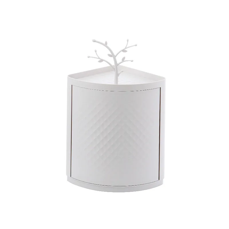 

Bathroom and Kitchen Shelves Punching-free Wall-Mounted 360 Degree Rotating Corner Storage Cabinet Bathroom Organizer