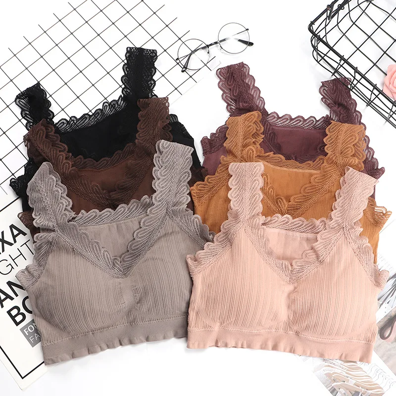 

Girls Bra Lace Wrapped Sling Strap Brassiere Beauty Back Sleeping Sports Tube Top Bras Ladies Bralette Lingerie Mujer