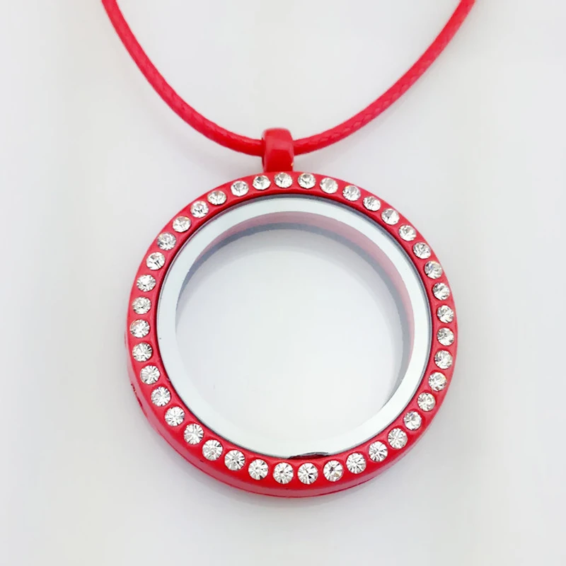 Женское Ожерелье из сплава стеклянная подвеска с фотобоксом открывающаяся