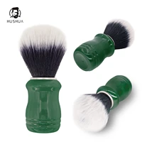 mens shaving brush abs beard brush dark green shave handle facial beard cleaning tool high quality professional salon tool 22mm