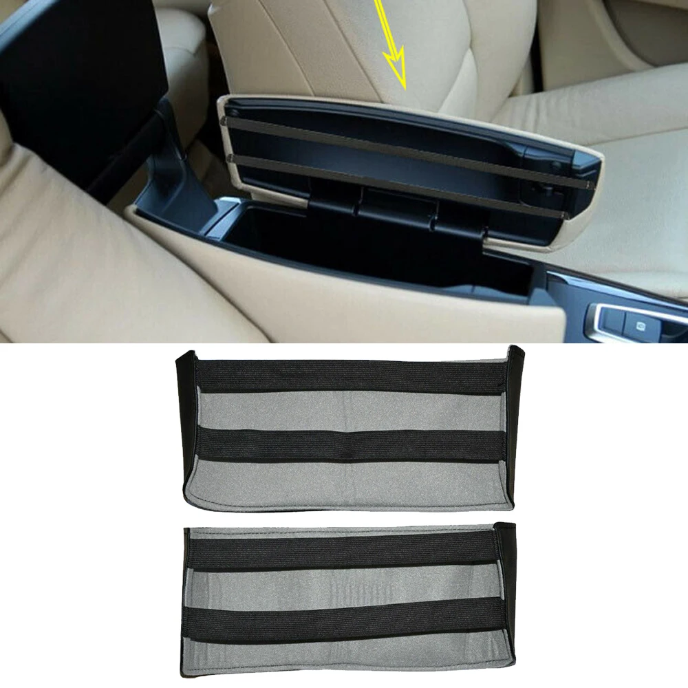 

PU Leather Armrest Cover Seat 1pc Carbon Fiber Center Console Durable New