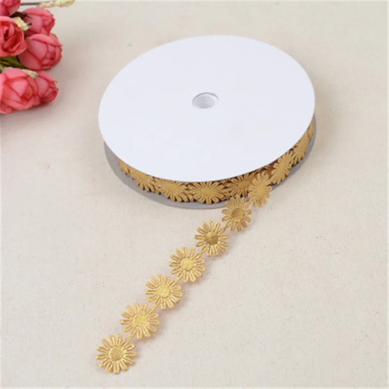 Цветной Цветок тисненый пояс тесьма сплошной цвет кружева Подарочная коробка