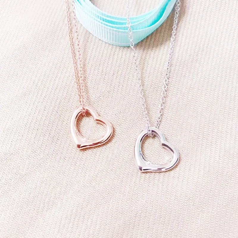 

1:1 Exclusive Sale HollowOut Heart-ShapedNecklace Women S925 Sterling Silver Original Logo Jewelry Valentine Warm Gift