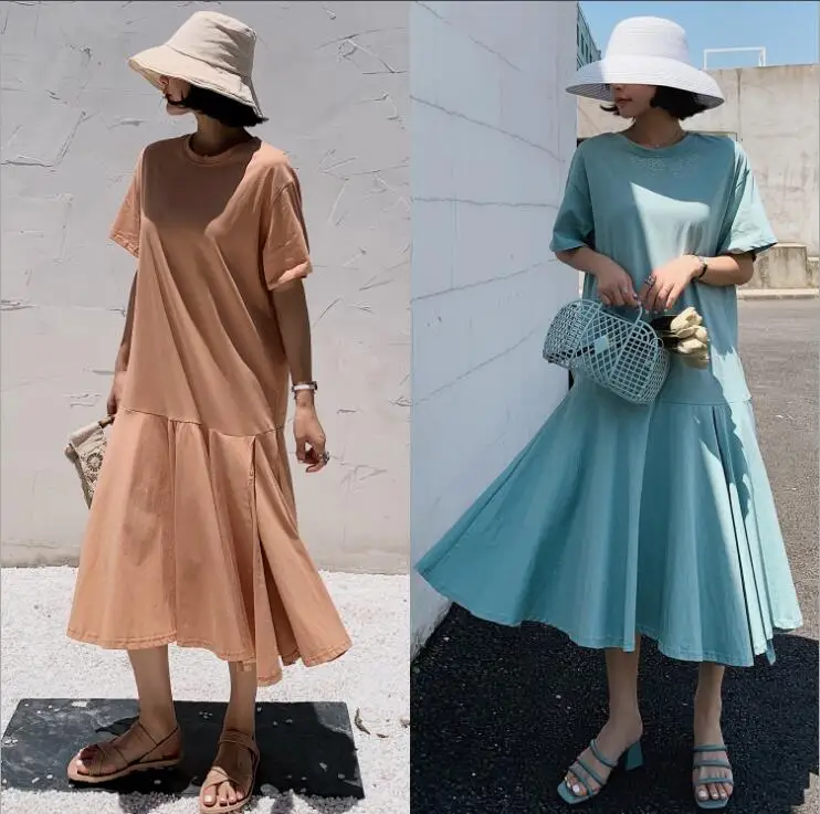 2019 Новое поступление летнее платье для беременных женское свободное большого