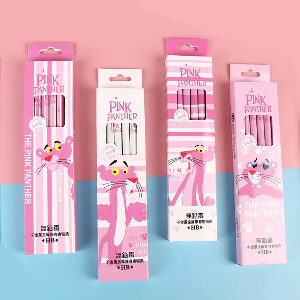 12 шт./кор. мультфильм животных Розовая пантера леопард HB деревянный Стандартный