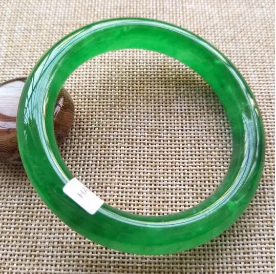 Дорогой Сертифицированный браслет из натурального светло зеленого нефрита