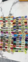 41pcsopp color variation embroidery variegated floss cross stitch variegated 6 strands thread 8 meters skeins