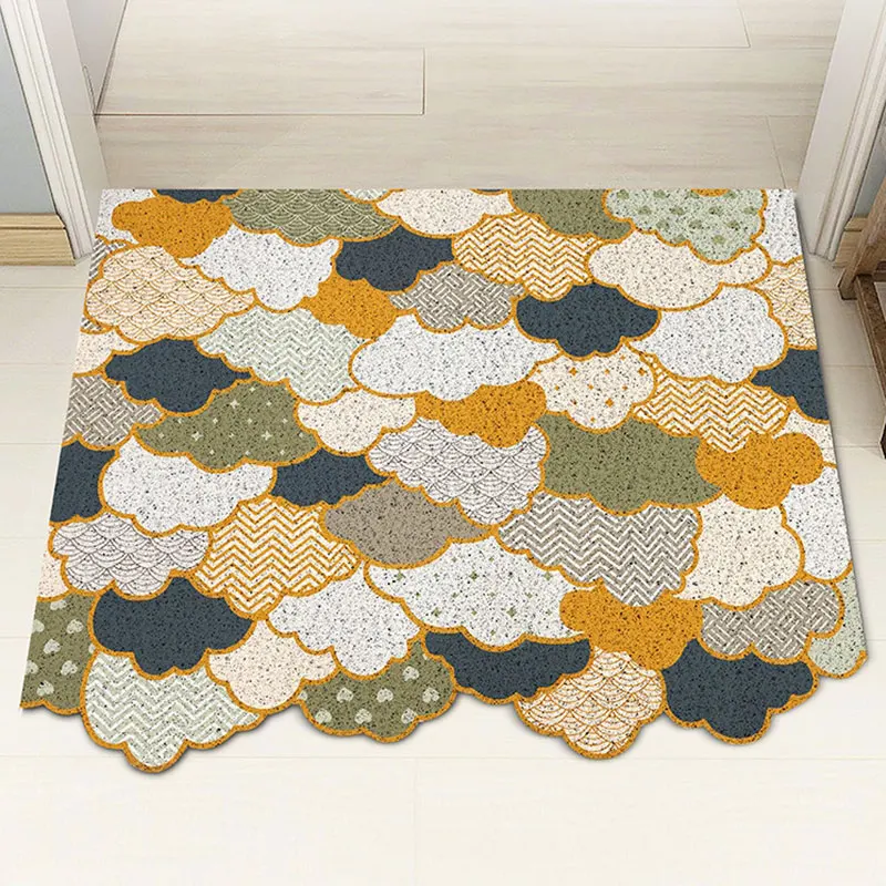 Приветствуется домашний коврик из ПВХ с шелковой петлей для прихожей спальни