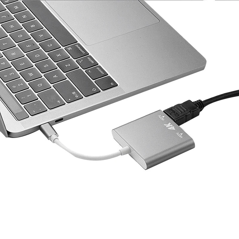 Адаптер конвертер Type C to HDMI 4K 1 вход 2 выхода HD TV сплит экран видео кабель для Mac Air Pro