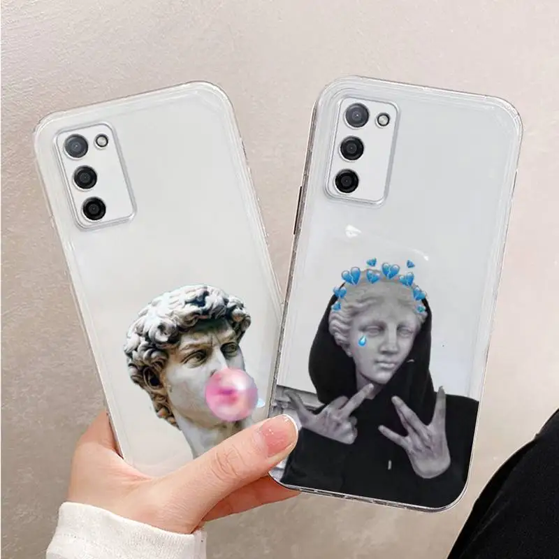 

Great Art Aesthetic David Mona Phone Case Transparent For oppo R17 R15 R11 R9 F11 A32 A39 K7 K5 S X PRO PLUS moible bag