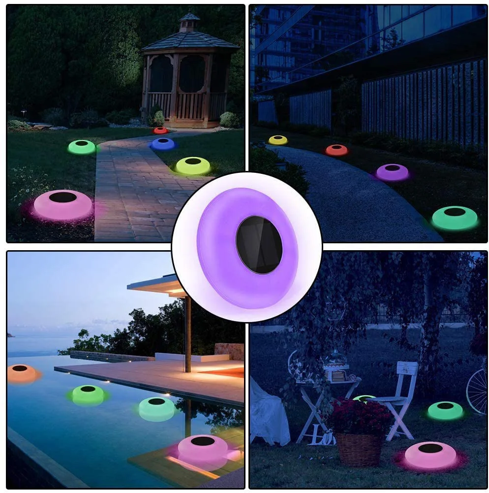 

Waterproof 16Colors Solar Powered Led with Remote Control Floating Swimming Pool Lights Changing Garden Pond Solar Water Lights