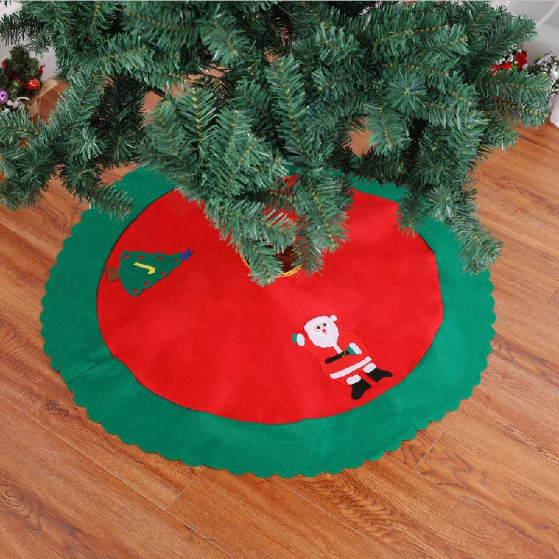 Санта Клаус круглая Рождественская елка юбка ножная Нетканая ткань украшение