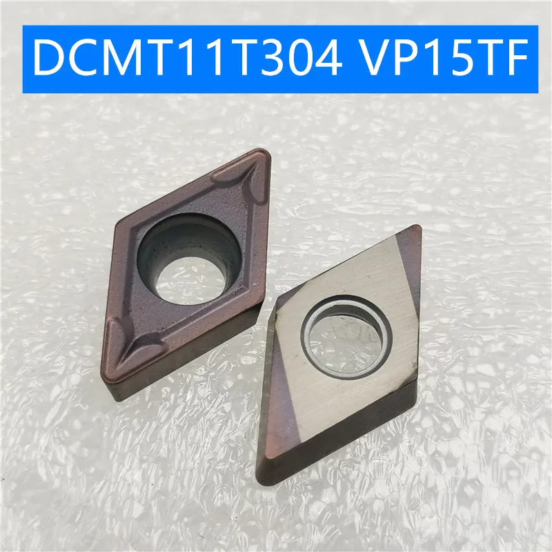 10 шт. DCMT11T304 VP15TF карбидная вставка DCMT11 T304 VP15TF уход за кожей лица фрезерный станок с ЧПУ Инструменты DCMT11T304VP15 резец для внутренней обточки