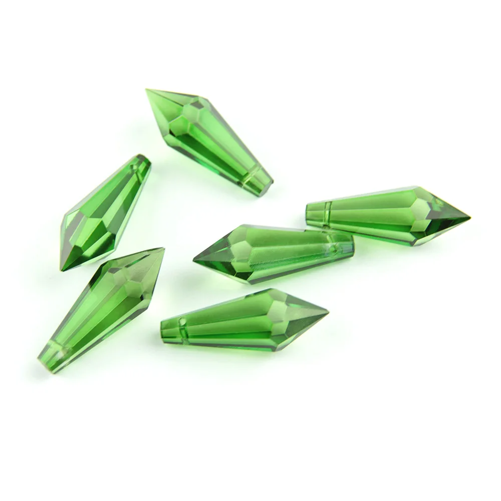 38 мм/63 мм/76 мм темно-зеленый кристалл U падение орнамент призма люстра подвесной