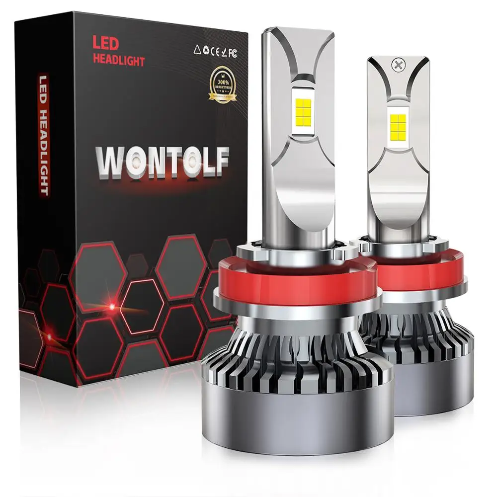 Wontolf H11 светодиодный головной светильник лампочка H7 H4 туман 120W 20000LM высокое