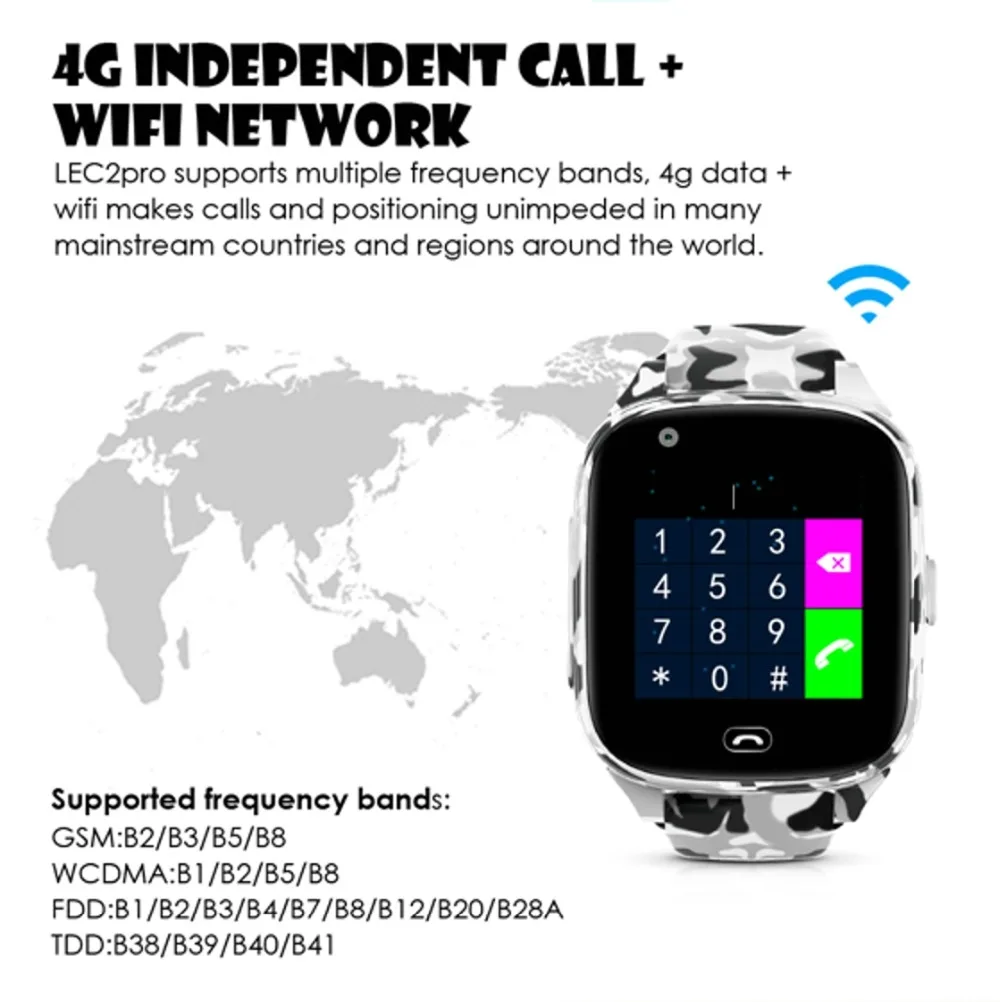 LEMFO Детские умные часы детские часы Поддержка gps wifi камера голосовой чат LEC2 Pro умные часы Рождественский подарок для детей