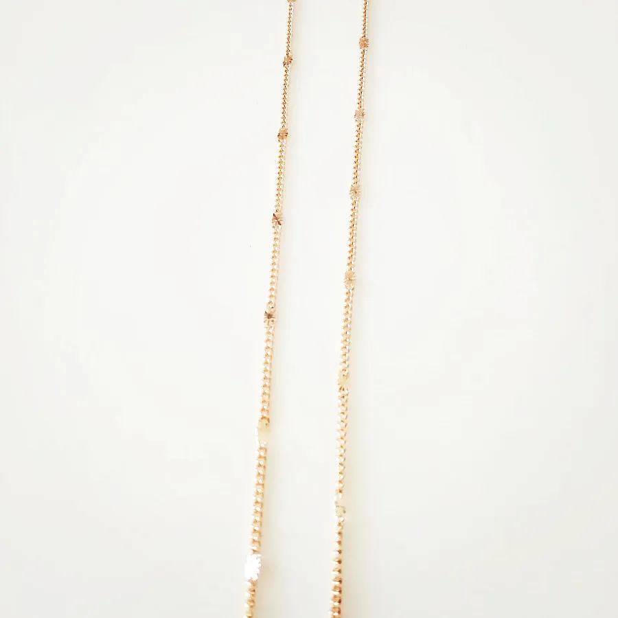 Ожерелье женское из меди под розовое золото 585 пробы 60 см|long necklace|fashion necklacenecklace