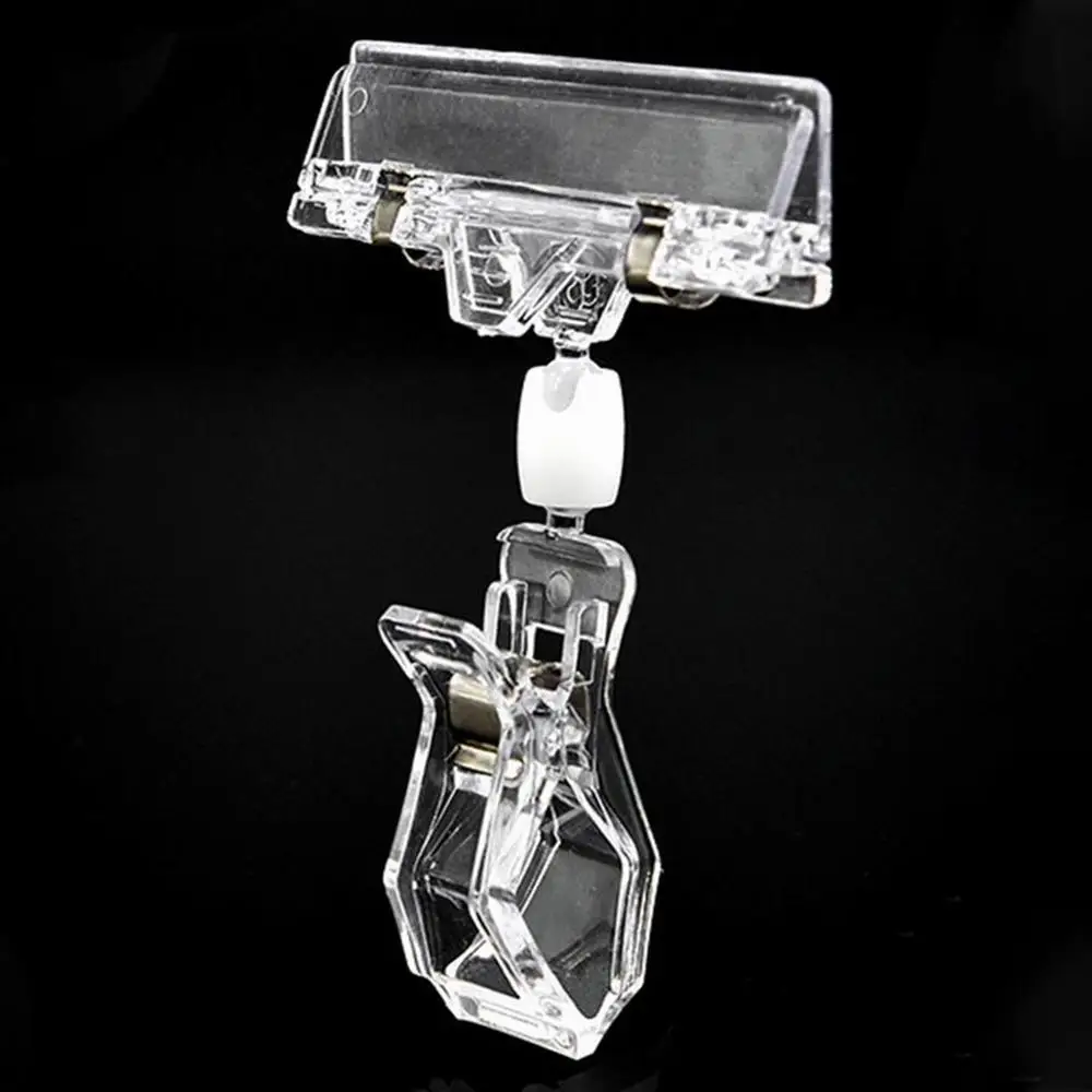 

Plastic clip Advertising transparent T clip double U clip 35FP18
