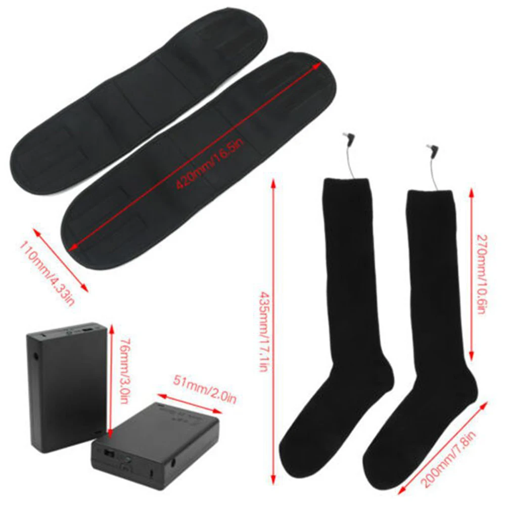 

Heated Socks Battery Operated Winter Thermal Long Socks Washable for Men and Women Foot Warmer Electric Socks Elastic Soft