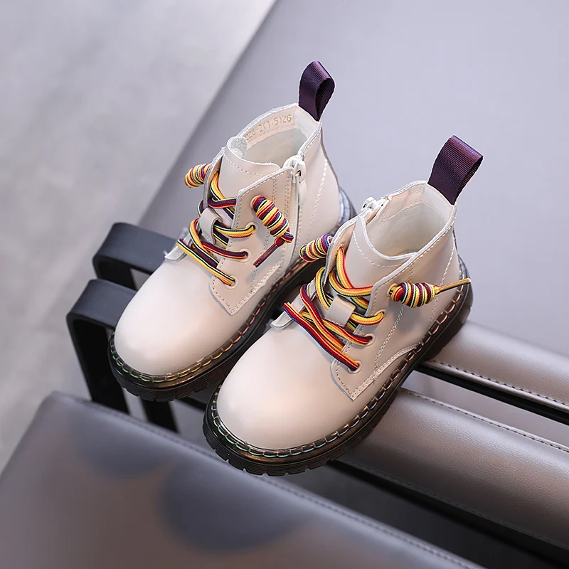 Детские Ботинки Martin из натуральной кожи осень 2020 Новый британский стиль женская