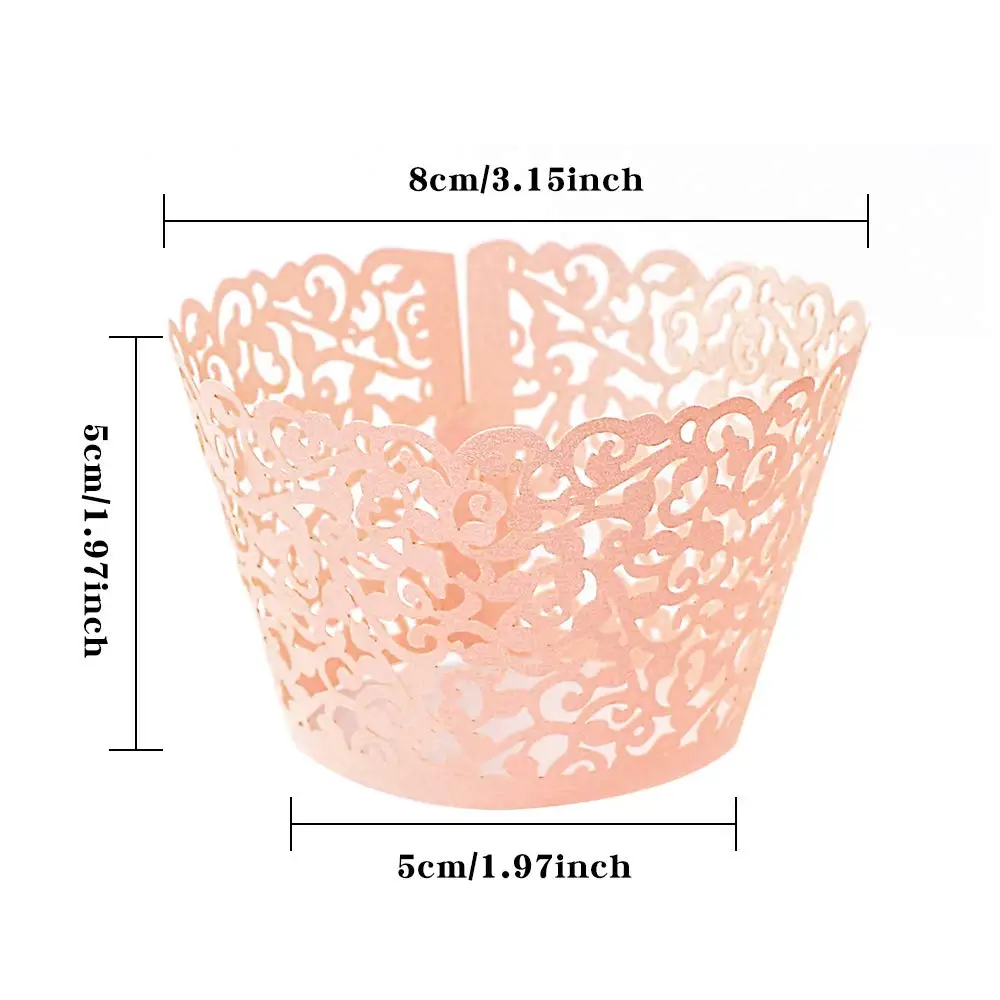 100 искусственная Лазерная подставка для выпечки держатели маффинов подставки