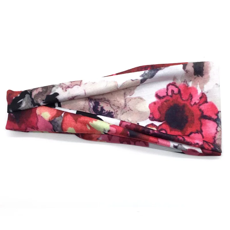 Твист повязкой на голову чалмой впитывает пот Цвет черный серый винный Спорт