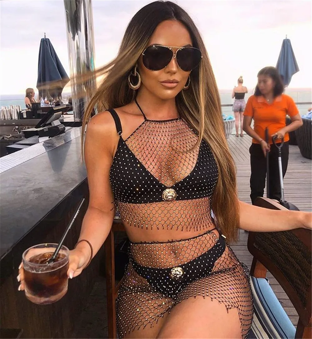 EASTOKES 2 шт./компл. клетчатые Короткие топы ажурная прозрачная юбка летние