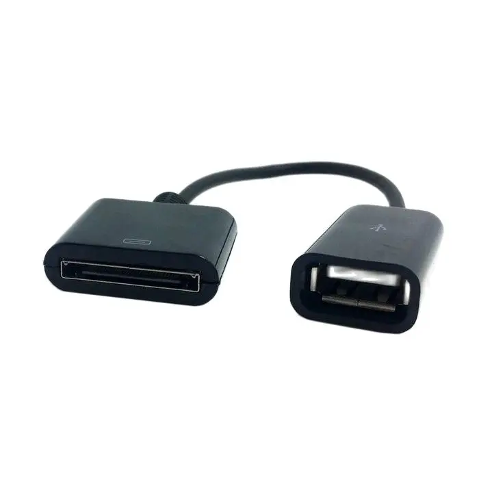 Dock Cabo 30 Pinos Fêmea para Usb 2.0 Feminino Data Charge 30p 10cm Preto e Branco