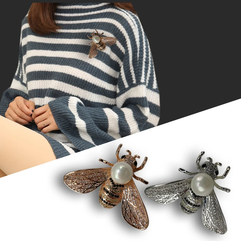 Высококачественная брошь в виде пчелы на булавке ювелирные броши для женщин