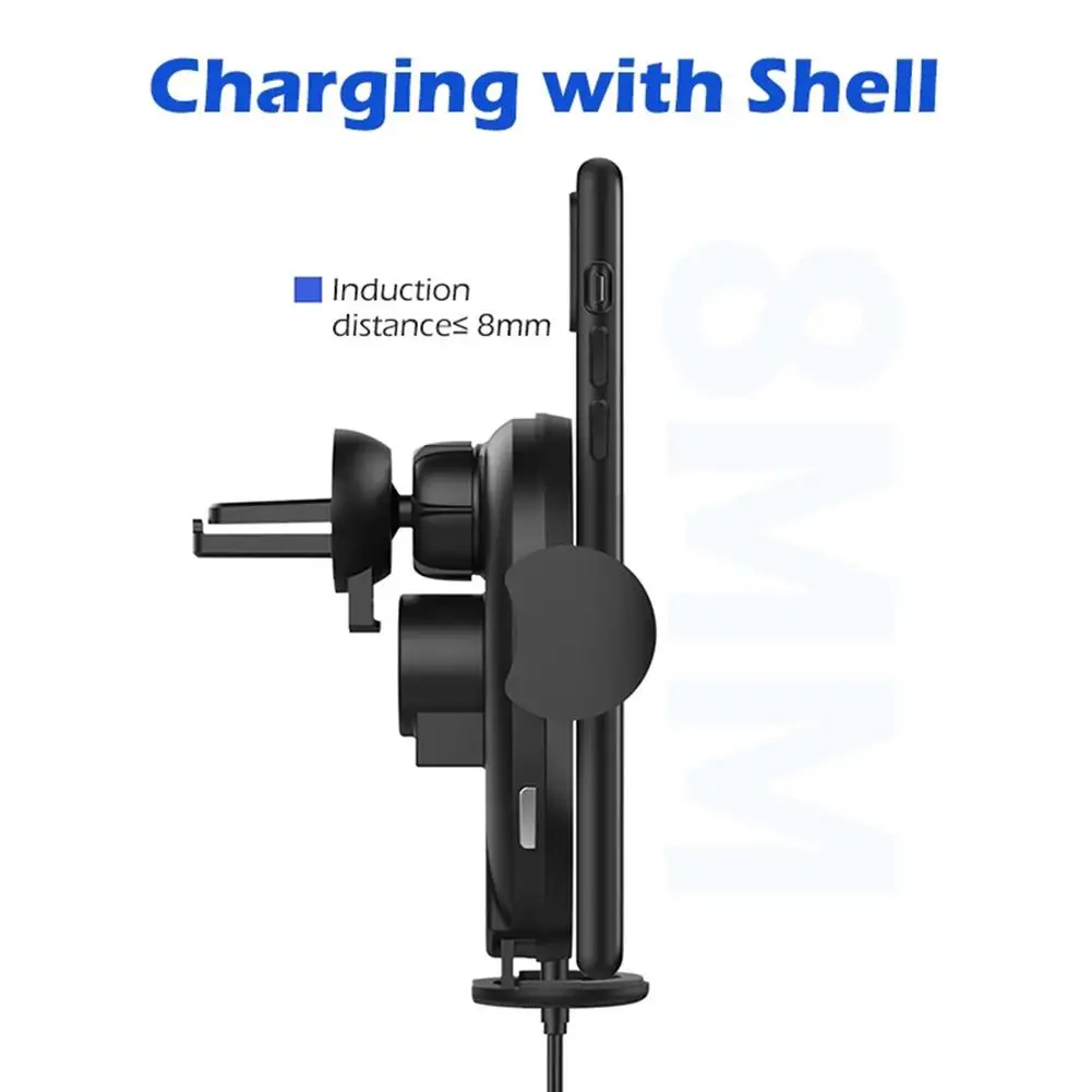 Automatic Clamping 15W Qi Car Wireless Charger Magnetic USB Charging Phone Holder Air Outlet Mount Smartphone |