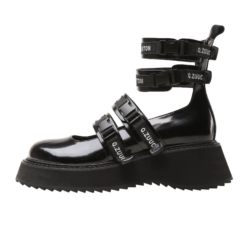 Босоножки женские высокие на платформе Туфли Мэри Джейн модные с ремешком и