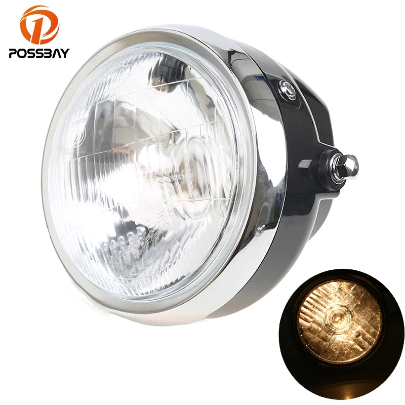 Фары для мотоцикла POSSBAY передние фонари скутера Yamaha Suzuki Harley Honda JH 70 черные|light for|light