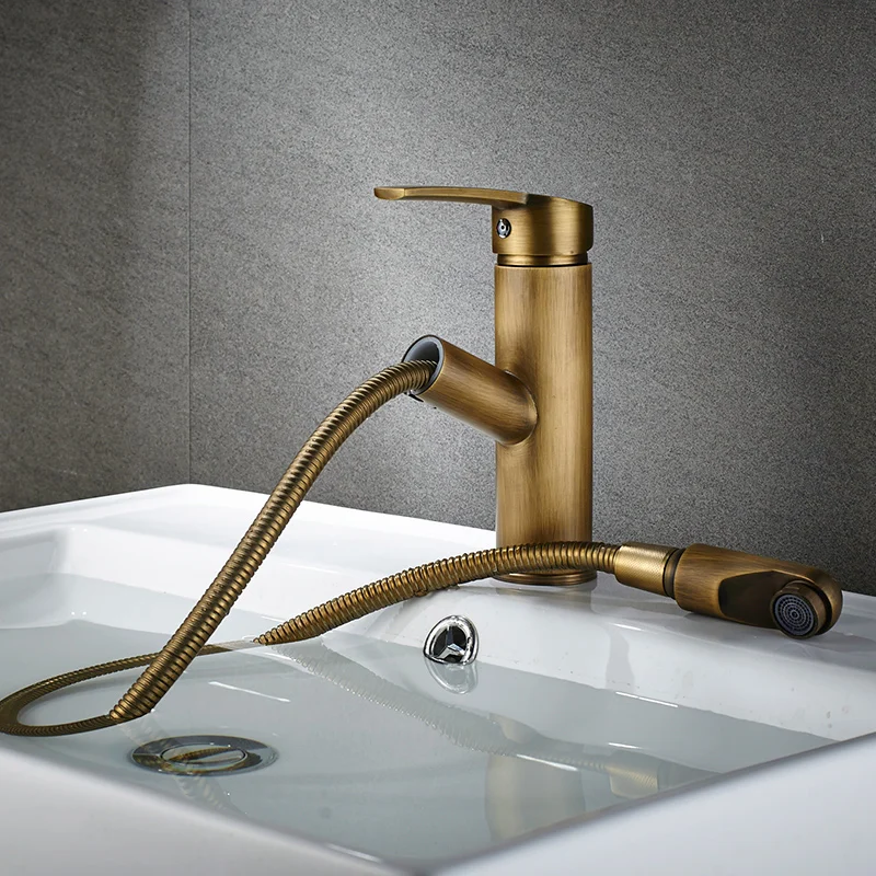 Матовый Золотой квадратный кран для ванной комнаты с ручкой раковины латунный