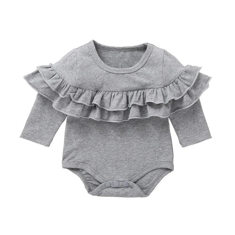 

New Fashion Baby Clothes for Girls bodysuit for newborns Boys Long Sleeve Solid Print Bodysuits Kids Jumpsuit Newborn Clothes