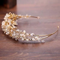 bridals tiaras wedding rhinestone pearl headdress leaf used for any special occasion great accessory and decoration for girls