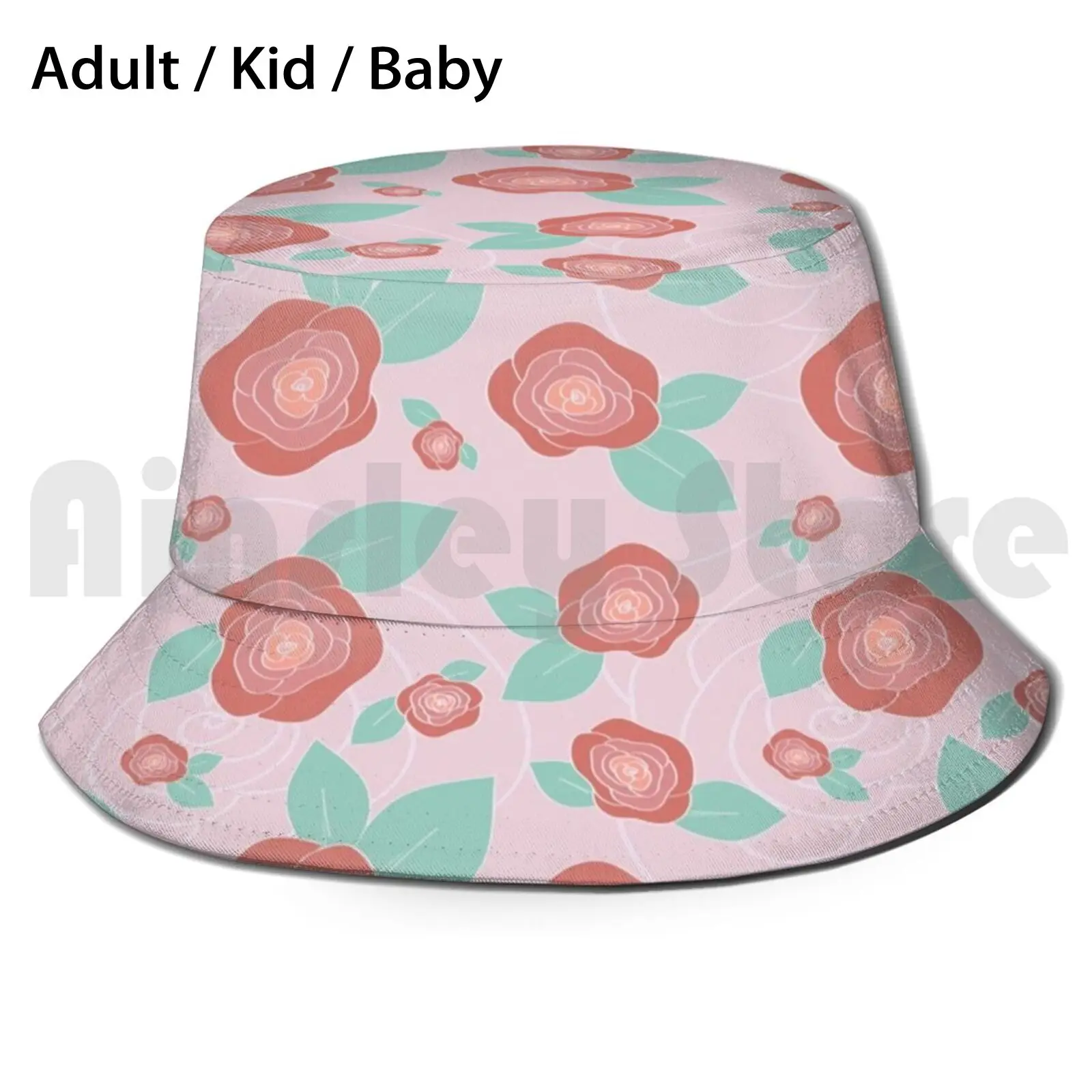 

Складная Солнцезащитная шляпа Rosey Medley с УФ-защитой и розовым узором