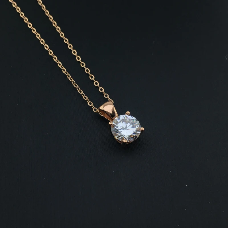 Женская подвеска из натурального золота FFGems 2 карата с фианитами перламутровая