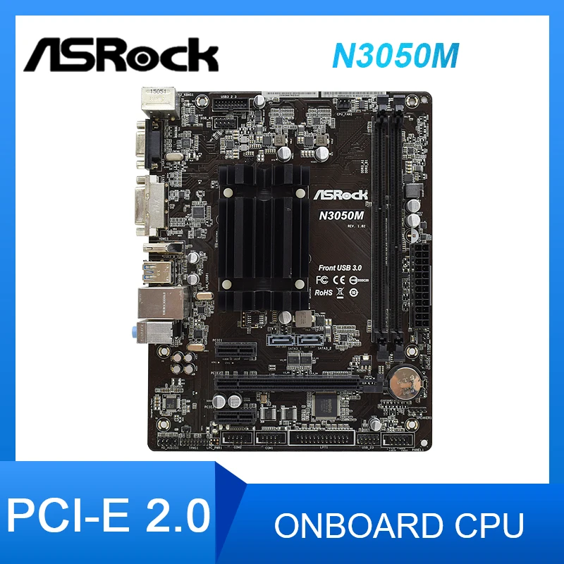 

Материнская плата для ASRock N3050M DDR3 PCI-E 2,0 SATA III USB3.0 PCI-E X16 двухъядерный процессор VGA HDMI Micro ATX