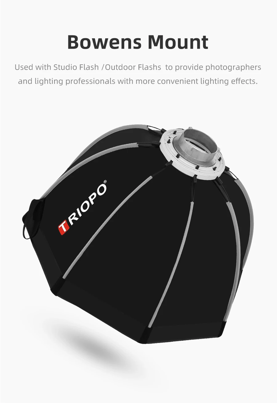 Triopo K55 55 см фото Bowens крепление переносной восьмиугольный зонтик открытый софтбокс с сумкой для переноски для студийной вспышки софтбокс